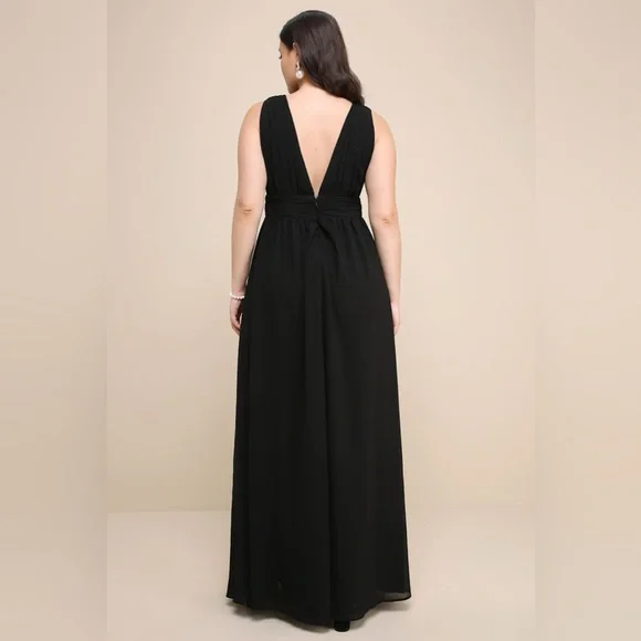 LULUS Heavenly Hues Black Maxi Dress Size XL - Picture 2 of 11